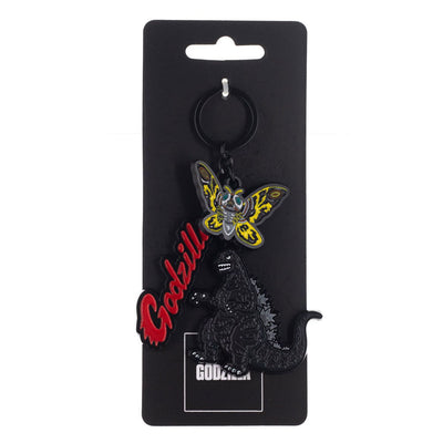Toho Godzilla & Mothra Metal Keychain