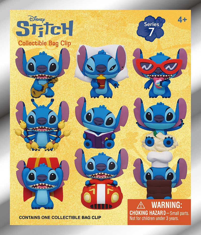 Disney Stitch Series 7 3D Foam Bag Clip – Grotto Treasures