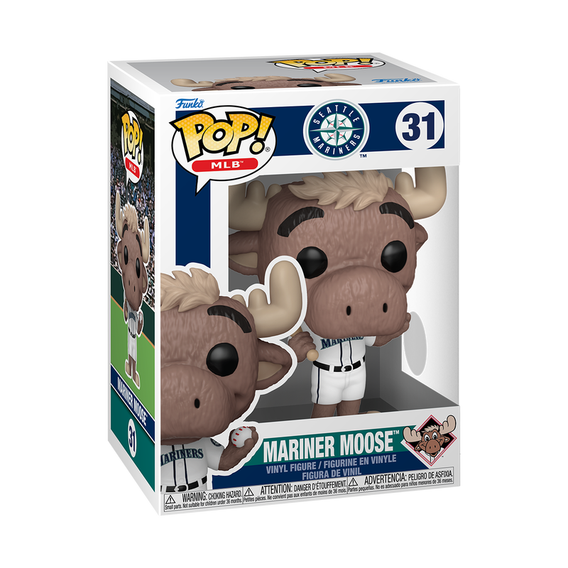 Funko MLB Mascot Seattle Mariner Moose (White Jersey) Pop! Vinyl