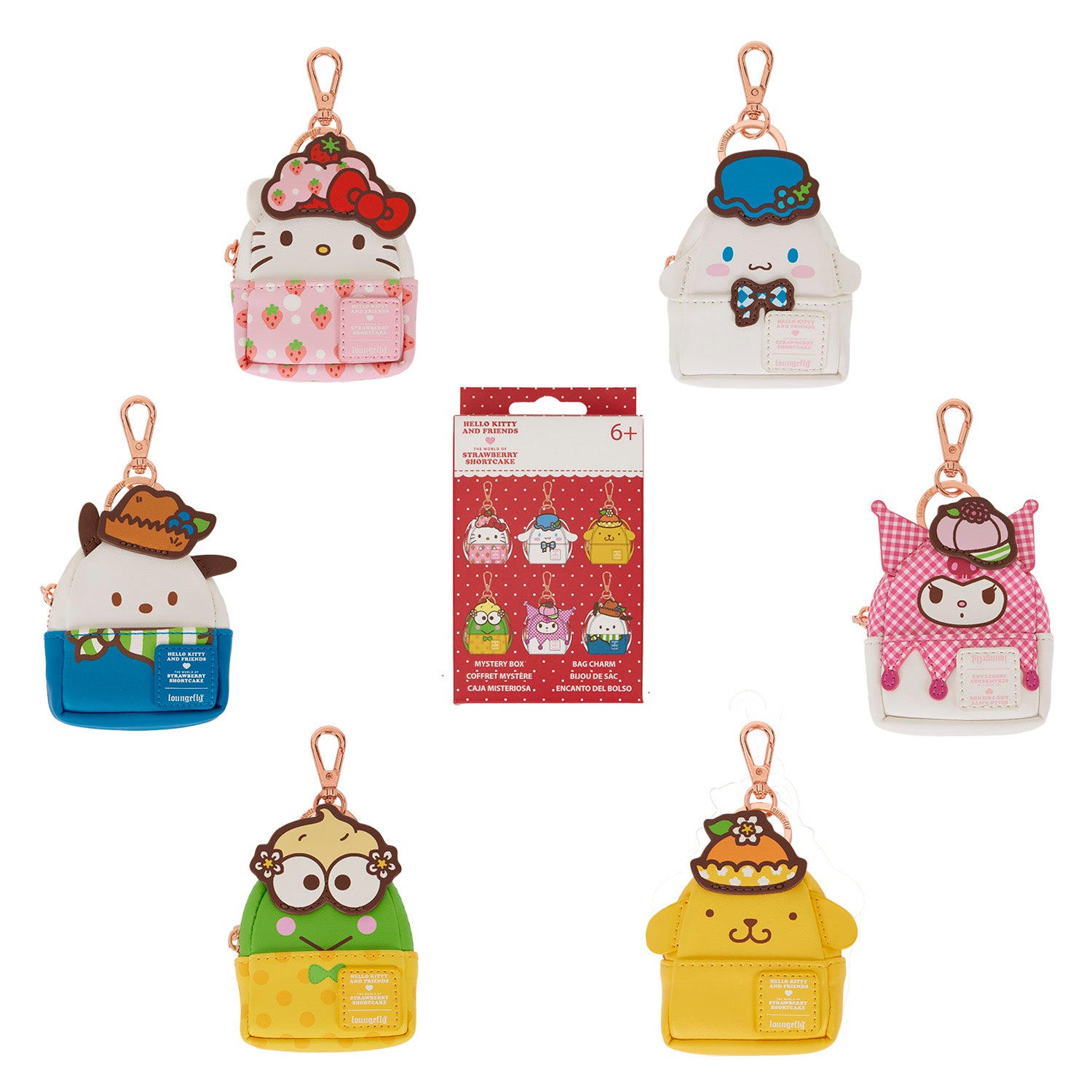 d*7様 グリコx Hello Kitty ひとつぶ300メートル＆福袋ふらふら Loungefly Sanrio Hello Kitty & Friends x Strawberry Shortcake