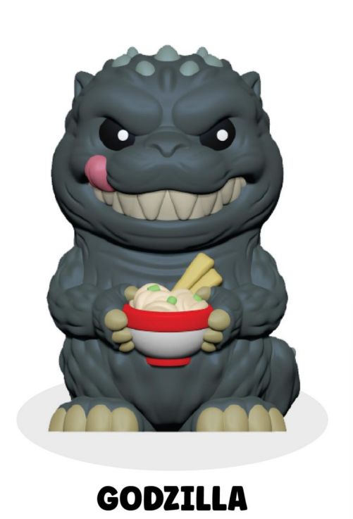 Rokimoto Toho Godzilla Ramen Cup Blind Box Vinyl Figure