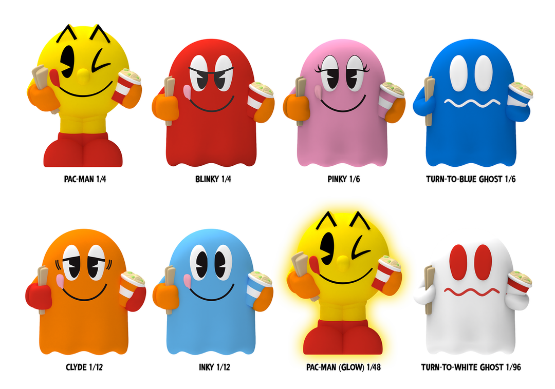 Rokimoto Pac-Man Series 1 Ramen Cup Blind Box Vinyl Figure