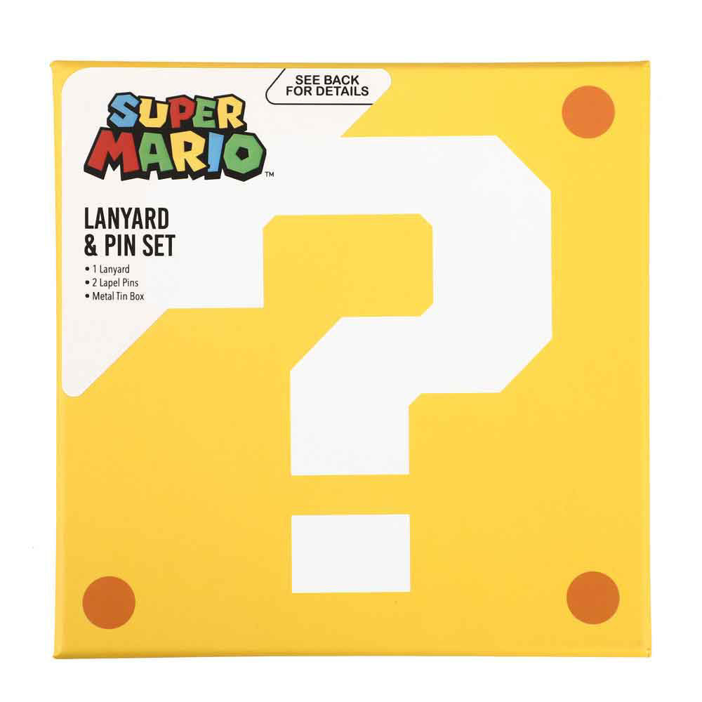 Nintendo Super Mario Lanyard And Pin Set