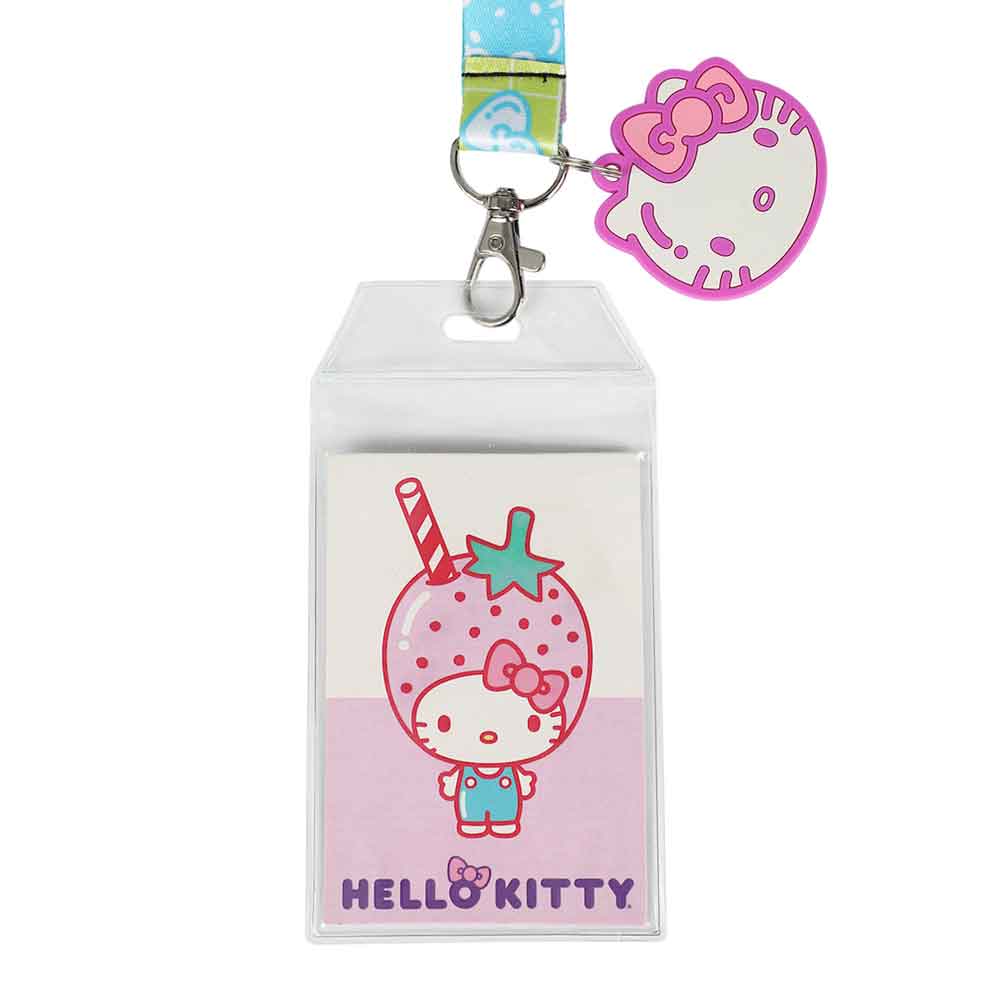 Sanrio Hello Kitty Strawberry Milk Lanyard