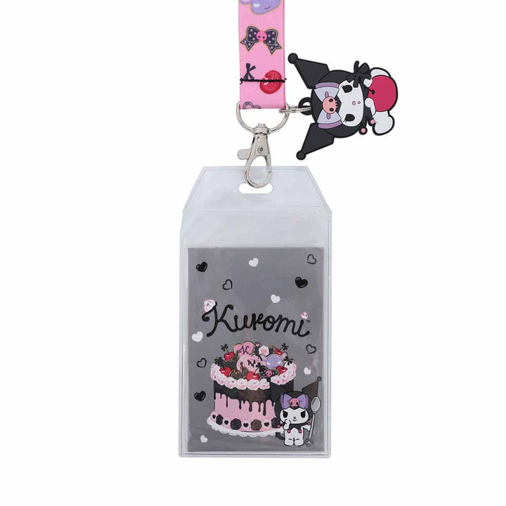 Sanrio Kuromi Cherries & Cake Lanyard W/Cardholder