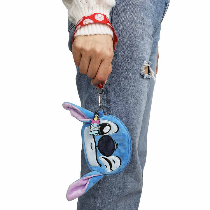 Disney Lilo & Stitch Plush Wristlet Coin Pouch