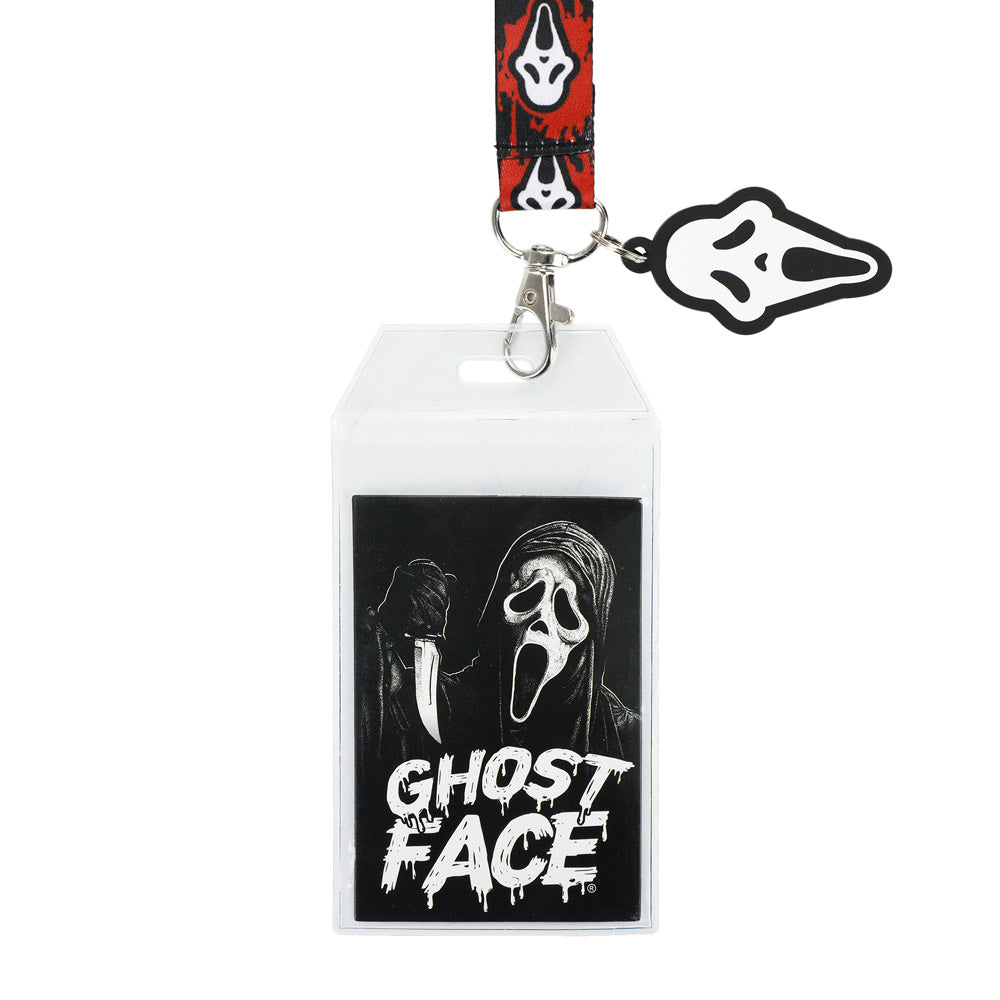 Scream Ghost Face Lanyard W/Cardholder