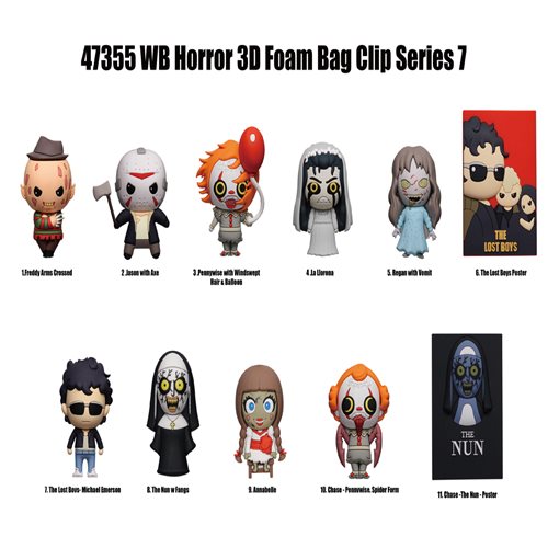 WB Horror Series 7 3D Foam Bag Clip – Grotto Treasures