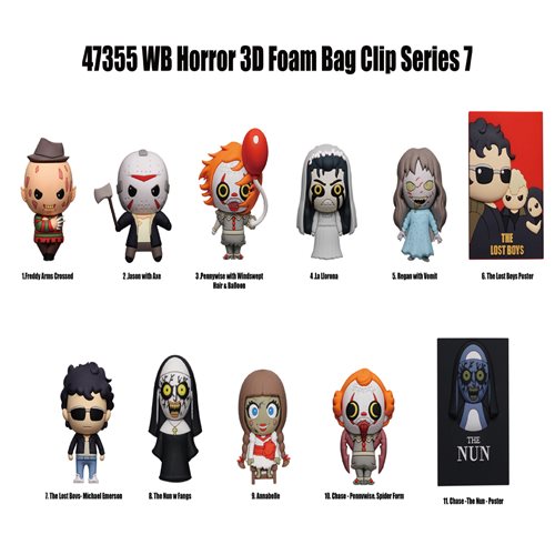 WB Horror Series 7 3D Foam Bag Clip