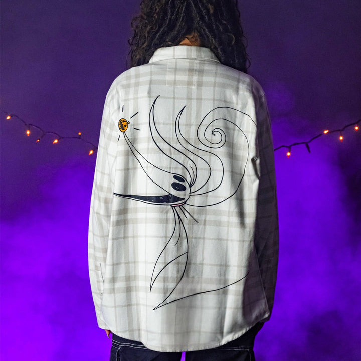 Cakeworthy Disney The Nightmare Before Christmas Zero Glow in the Dark Flannel Shirt