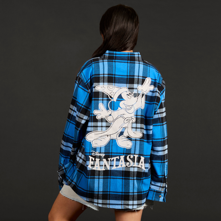 Cakeworthy Disney Fantasia 85th Anniversary The Sorcerer's Apprentice Mickey Flannel Shirt