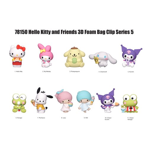 サンリオ⑤ Hello Kitty & Friends Series 5 3D Foam Bag Clip – Grotto Treasures