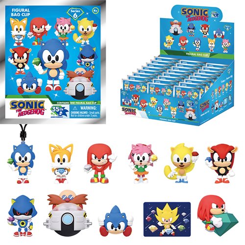 Sonic the Hedgehog 35th Anniversary Series 6 3D Foam Bag Clip