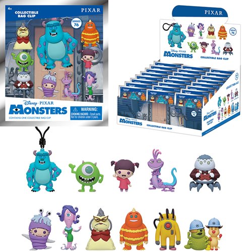 Disney Pixar Monsters Inc. Series 76 3D Foam Bag Clip