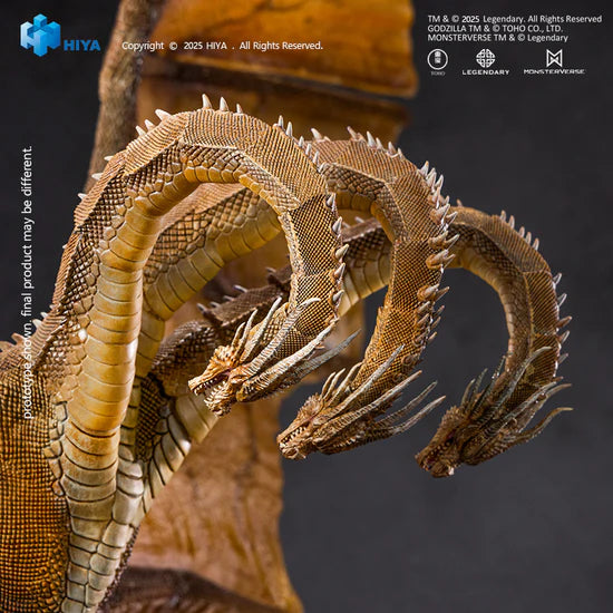 Close-up of a detailed dragon model with 'HIYA' branding and copyright notices.