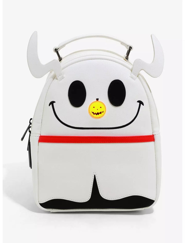 Loungefly Disney The Nightmare Before Christmas Zero Glitter Light-Up Nose Mini Backpack