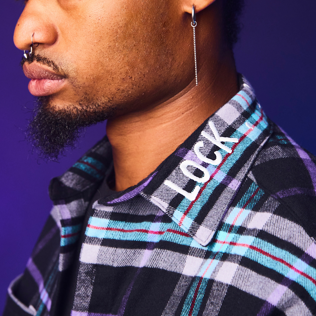 Cakeworthy Disney The Nightmare Before Christmas Lock Shock And Barrel Flannel Shirt