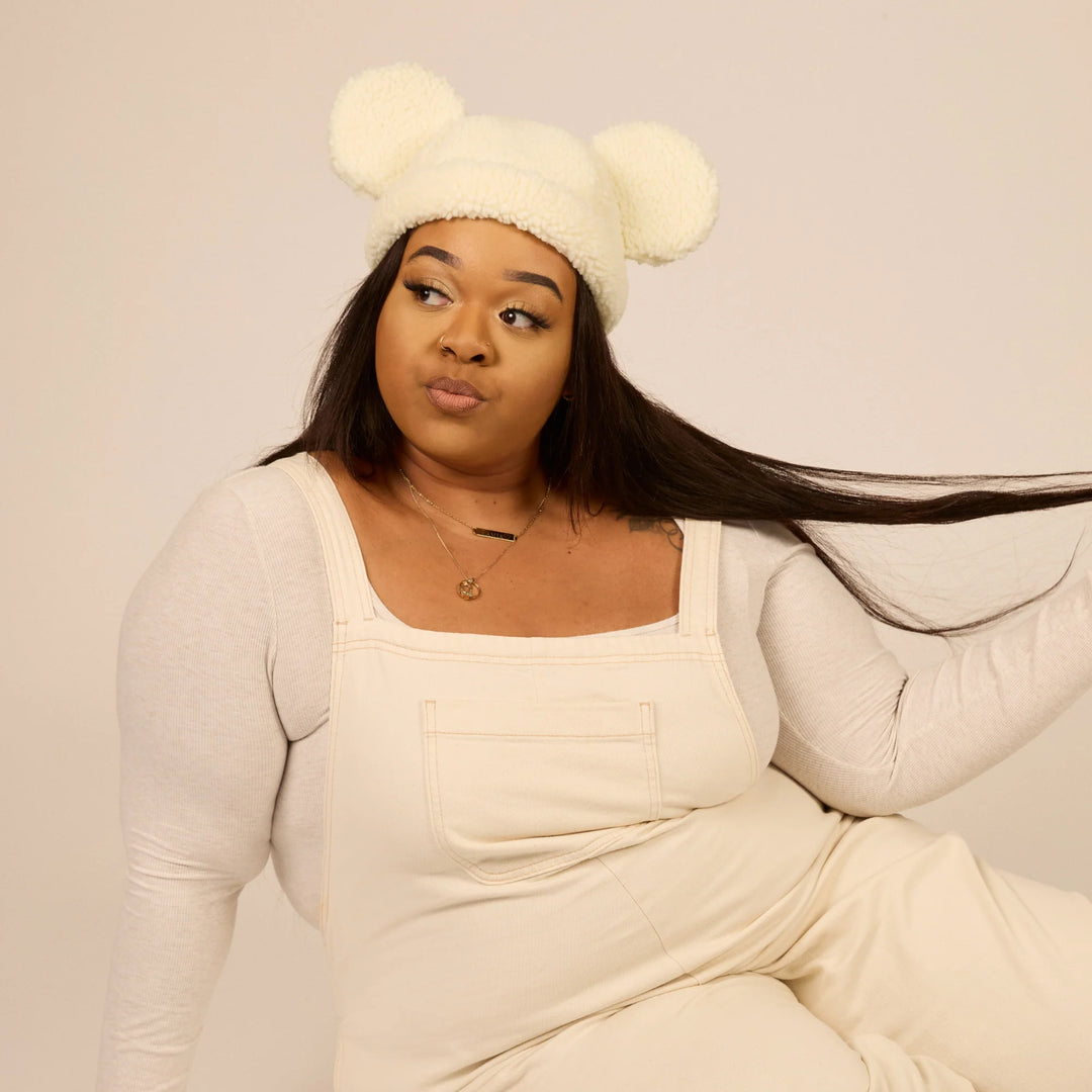 Cakeworthy Mickey Sherpa Beanie Cream