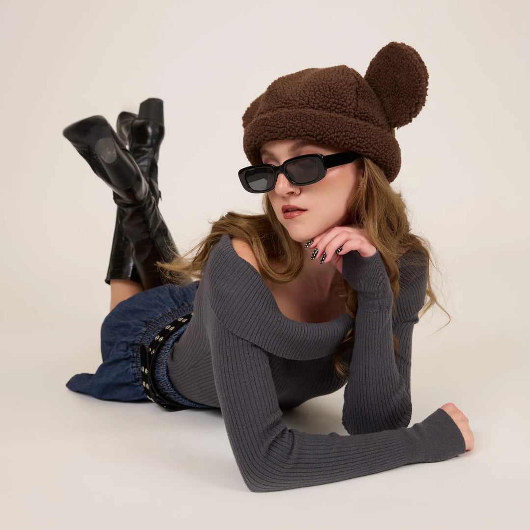 Cakeworthy Mickey Sherpa Beanie Chocolate