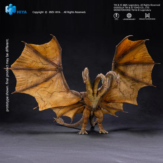 Dragon-like creature model with open wings on a dark background, featuring HIYA branding.