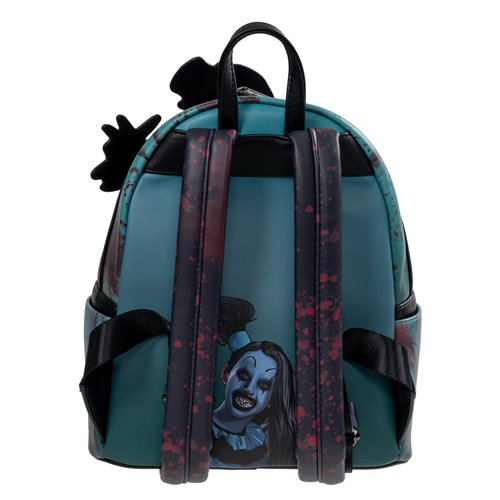 Loungefly Terrifier Art the Clown Blood Splatter Glow in the Dark Mini Backpack