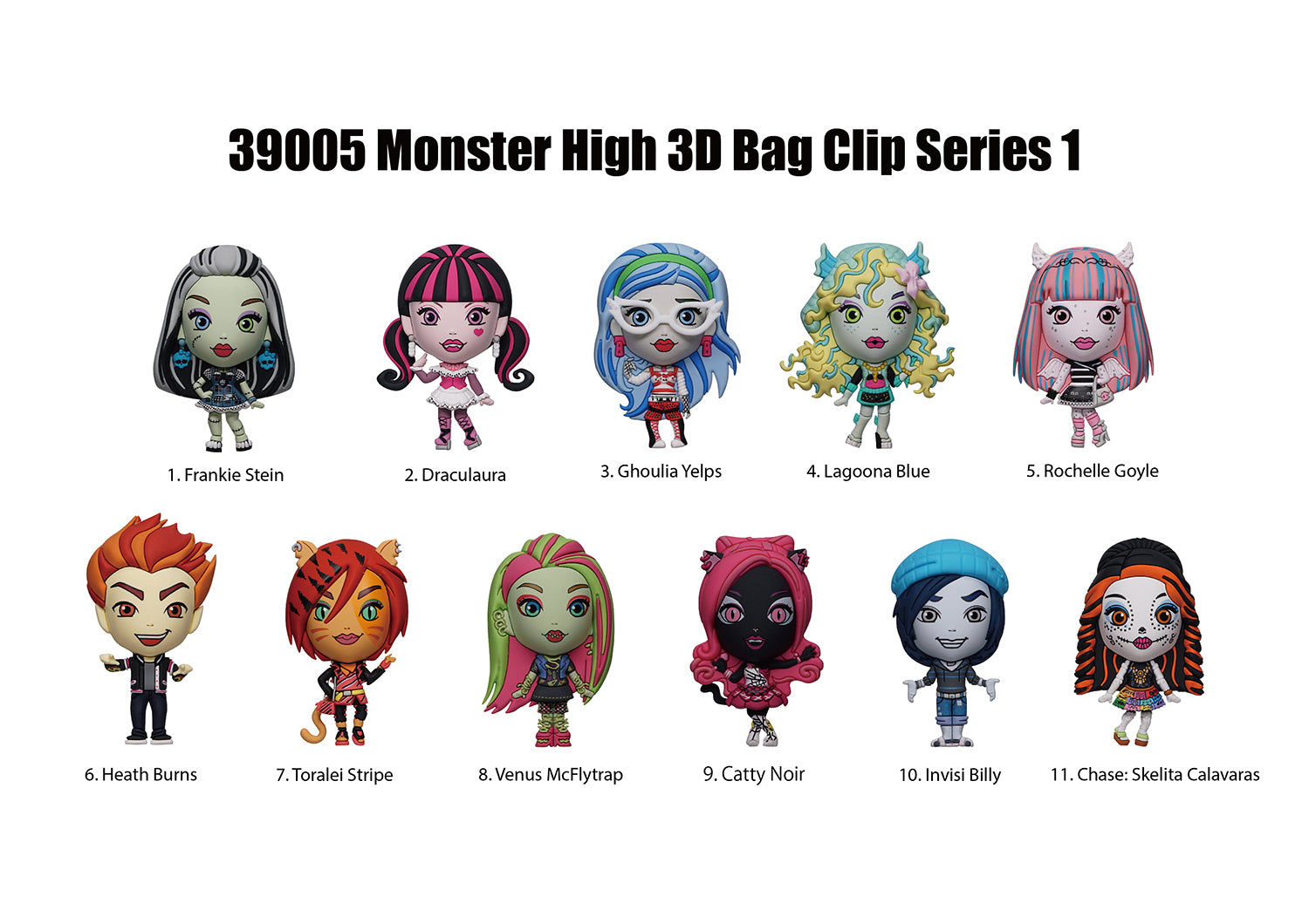 Monster High Series 1 3D Foam Bag Clip – Grotto Treasures