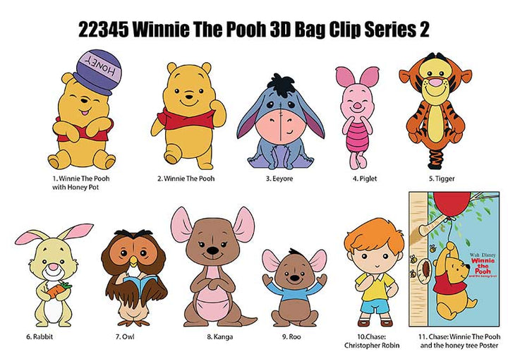 Disney Winnie the Pooh Series 65 3D Foam Bag Clip
