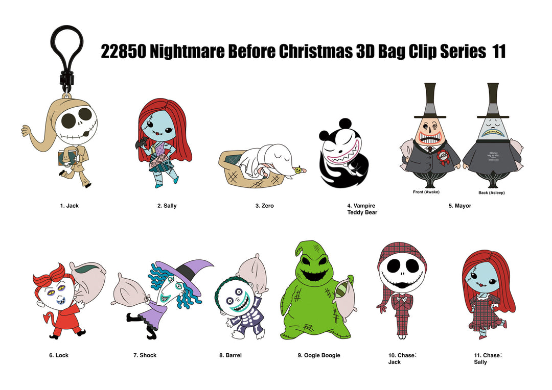 Disney The Nightmare Before Christmas Series 11 3D Foam Bag Clip