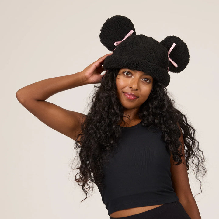 Cakeworthy Mickey Sherpa Beanie Pink Bow