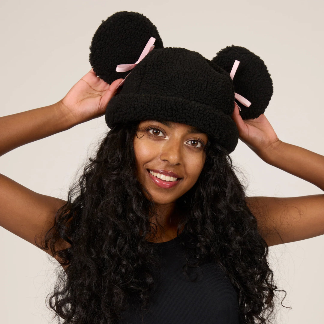 Cakeworthy Mickey Sherpa Beanie Pink Bow