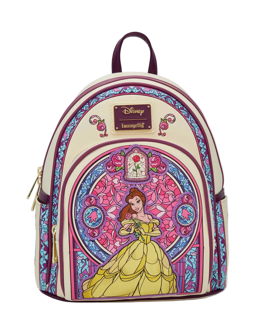 Loungefly Disney Beauty and the Beast Belle Stained Glass Mini Backpack
