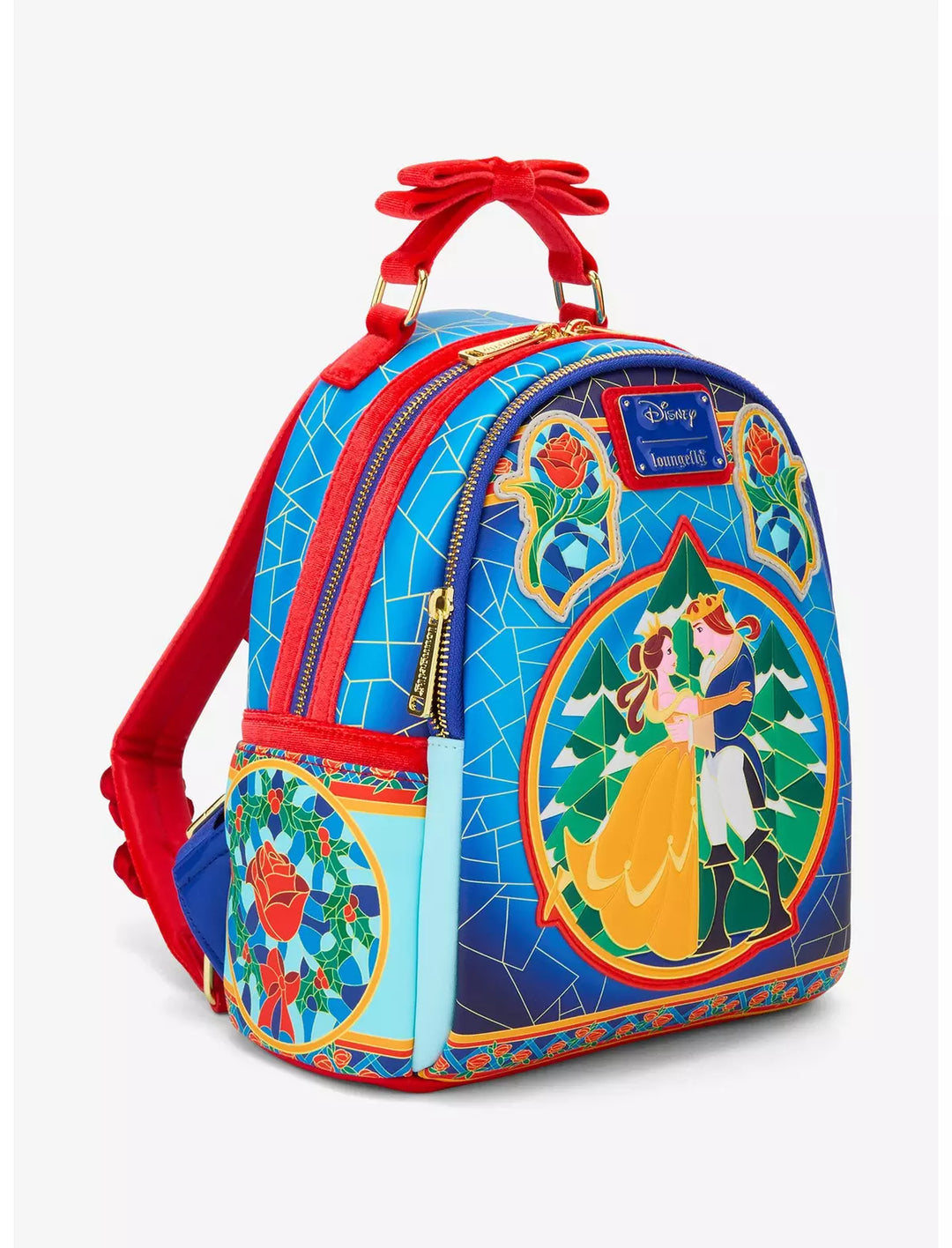Loungefly Disney Beauty and the Beast Stained Glass Mini Backpack