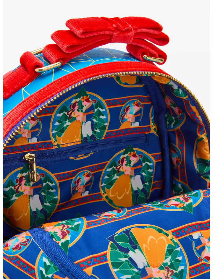 Loungefly Disney Beauty and the Beast Stained Glass Mini Backpack