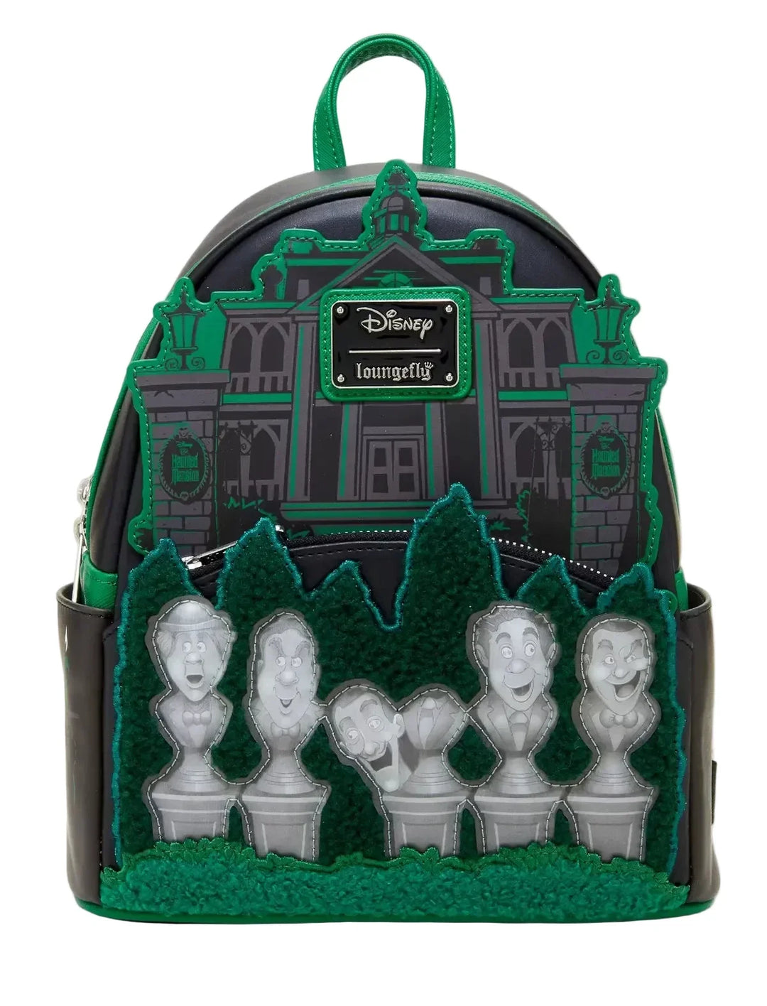 Loungefly Disney The Haunted Mansion Singing Busts Glow-in-the-Dark Lenticular Mini Backpack