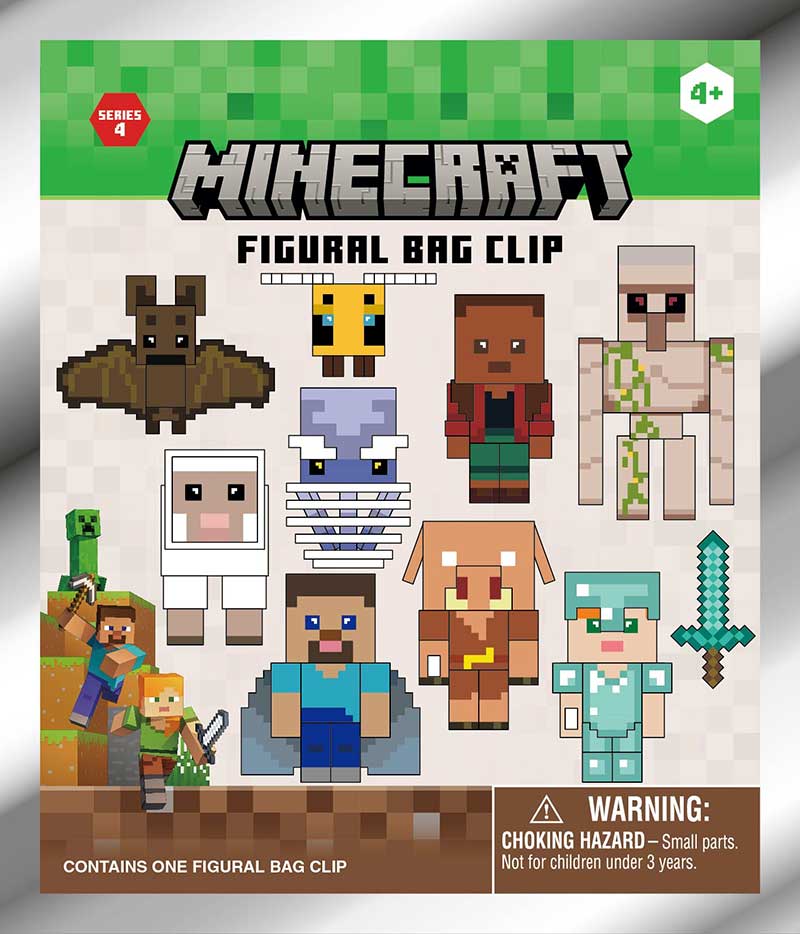 Minecraft Series 4 3D Foam Bag Clip