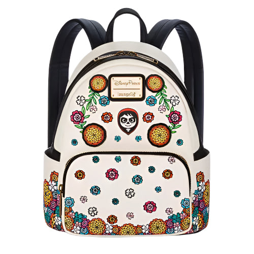 Loungefly Disney Parks Coco Miguel Floral Mini Backpack