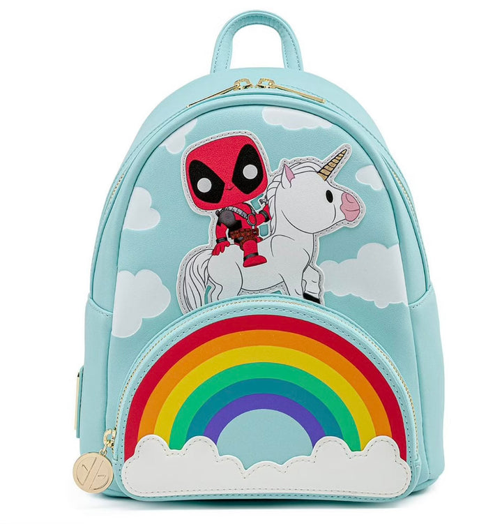 Marvel Pop! Deadpool 30th Anniversary Unicorn Rainbow Mini Backpack