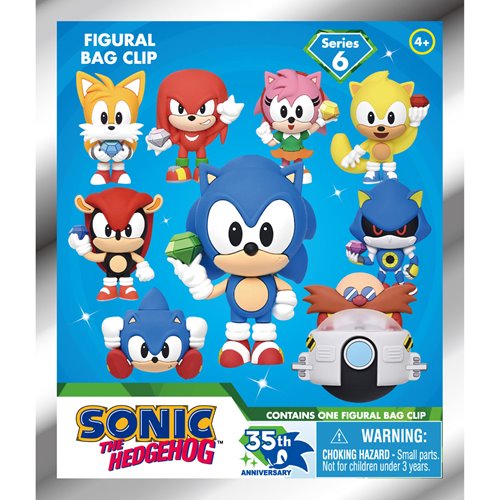 Sonic the Hedgehog 35th Anniversary Series 6 3D Foam Bag Clip