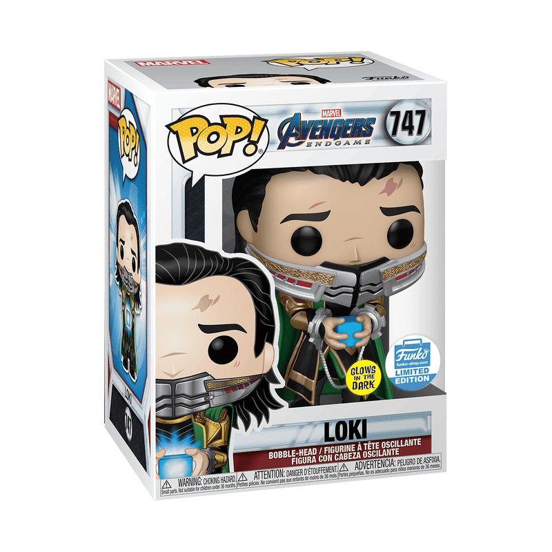Funko Marvel Studios Avengers Endgame Loki Glow in the Dark Exclusive Pop! Vinyl Figure