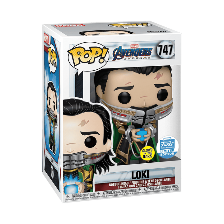 Funko Marvel Studios Avengers Endgame Loki Glow in the Dark Exclusive Pop! Vinyl Figure