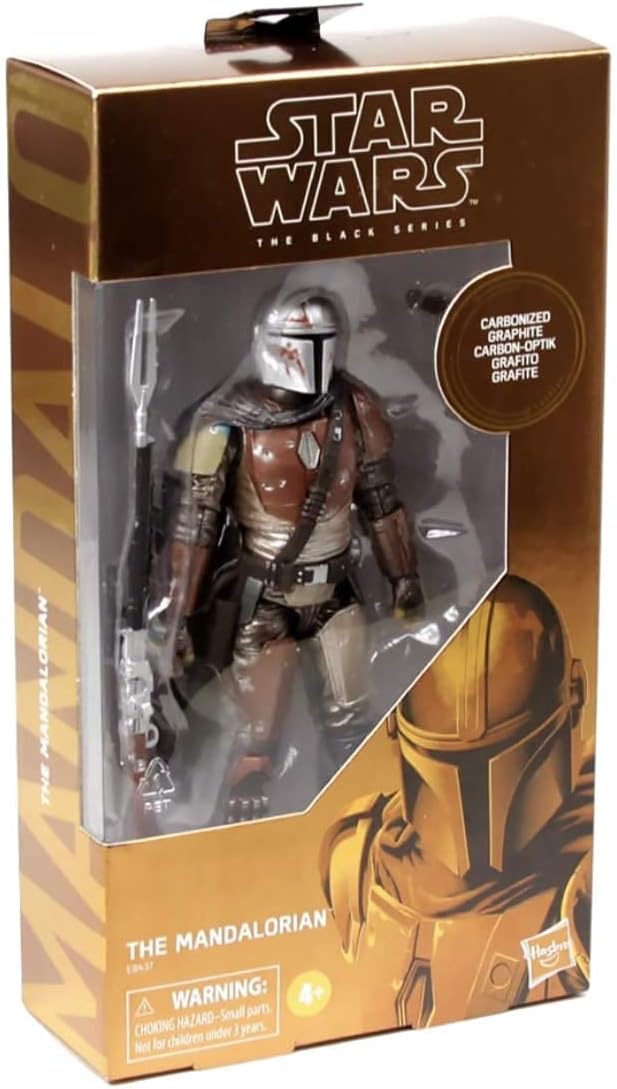 *Damage Box* Hasbro Star Wars Black Series The Mandalorian Carbonized Figure