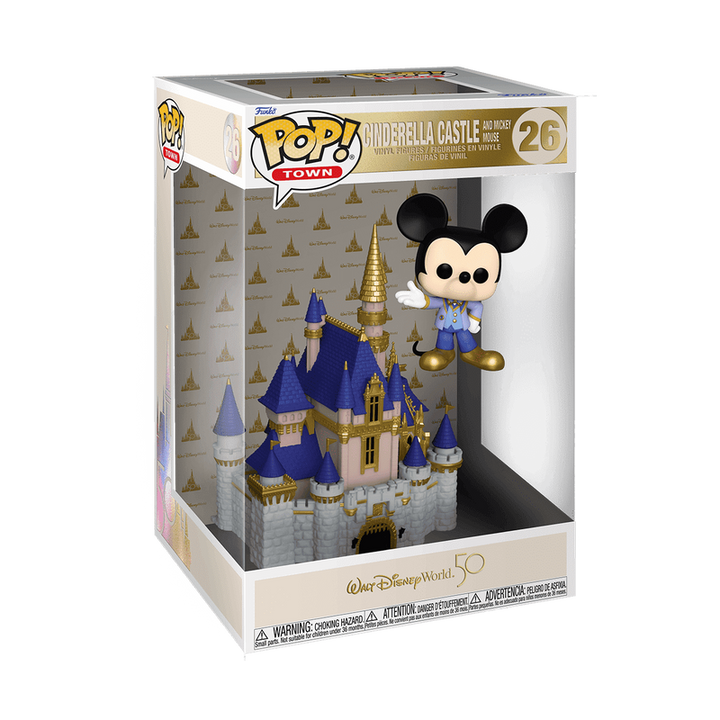 Funko Walt Disney World 50th Anniversary Cinderella Castle with Mickey Pop! Town Vinyl Figure