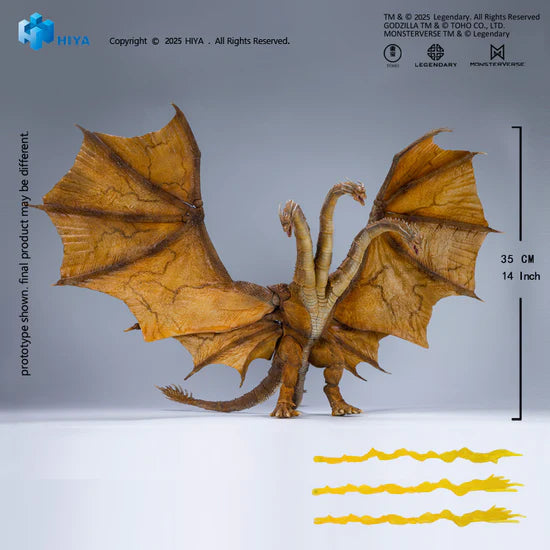 Dragon-like creature model with wings and a tail on a gray background, featuring HIYA branding.