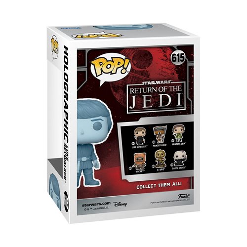 Funko Star Wars Return of the Jedi 40th Anniversary Luke Skywalker Hologram Glow in the Dark Pop! Vinyl Figure Exclusive