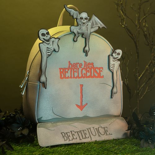 Beetlejuice Tombstone Glow in the Dark Mini Backpack