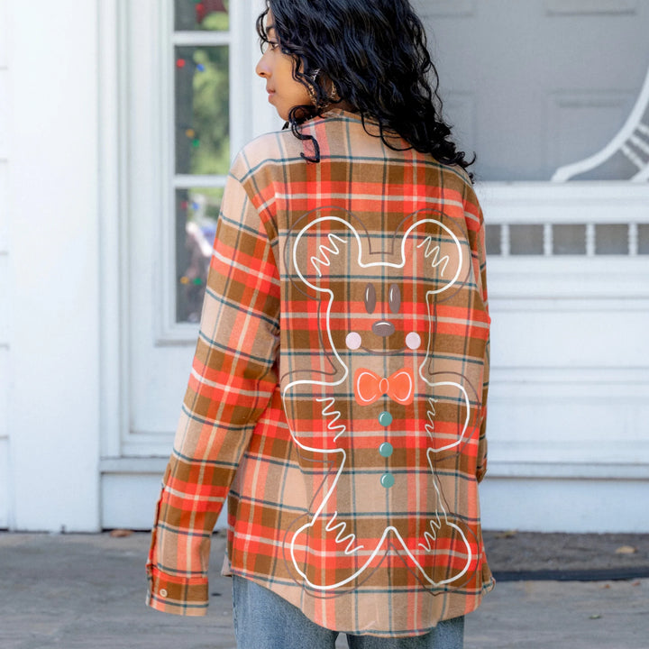 Cakeworthy Disney Holiday Mickey Gingerbread Scented Flannel Shirt