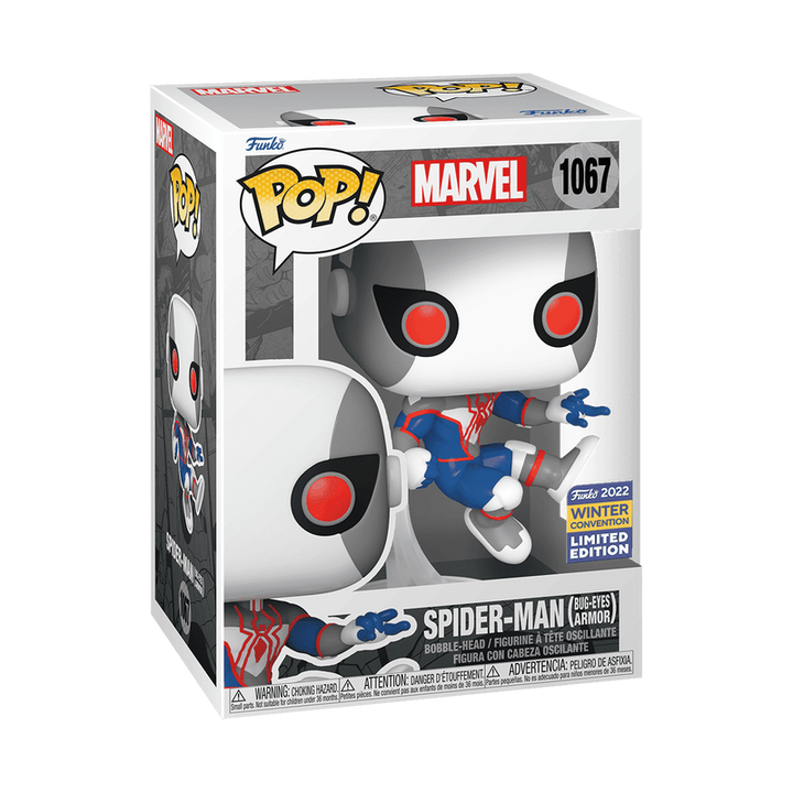 Funko Marvel Spider-Man Bug-Eyes Armor Winter Convention Exclusive 2022 Vinyl Figure