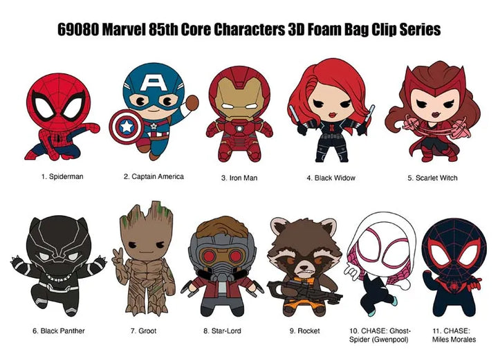 Marvel 85 Anniversary Series 1 3D Foam Bag Clip