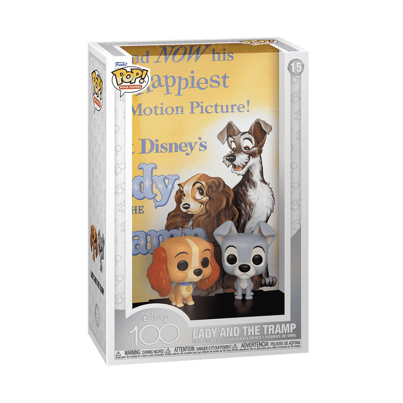 Funko Disney 100 Lady and the Tramp Pop! Movie Poster with Case Pop! Vinyl Figure
