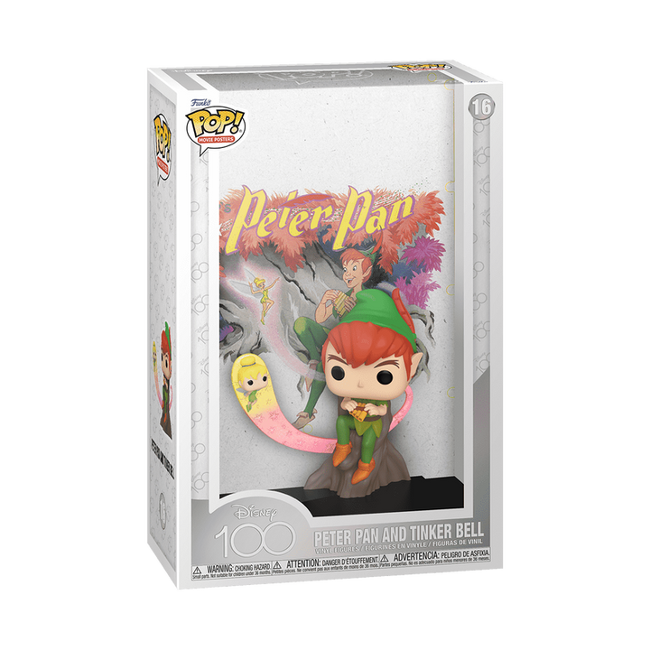 Funko Disney 100 Peter Pan & Tinker Bell Pop! Movie Poster with Case Pop! Vinyl Figure